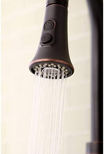 Kingston Brass Gourmetier KDH8726 Pull-Down Kitchen Faucet Sprayer, Naples Bronze