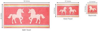 ORIGINAL KIDS 6 Piece Towel Set - 100% Cotton Jacquard Bathroom Towel Set