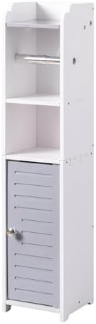 AOJEZOR Toilet Paper Holder Small: Bathroom Storage Cabinet for Renters