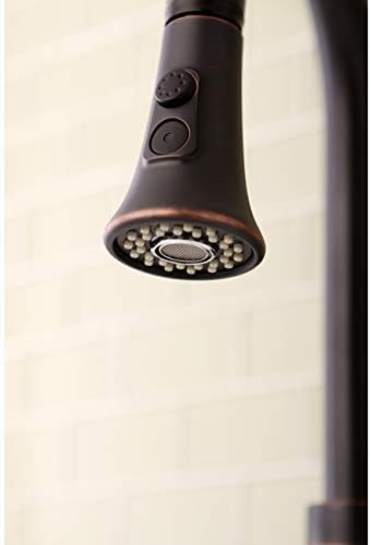 Kingston Brass Gourmetier KDH8726 Pull-Down Kitchen Faucet Sprayer, Naples Bronze