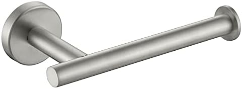 JQK Toilet Paper Holder, 5 Inch 304 Stainless Steel Thick 0.8mm Tissue Paper Dispenser for Bathroom, Hold Mega Rolls, Brushed Nickel Wall Mount, TPH120-BN