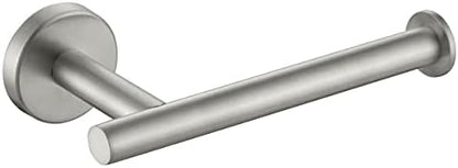 JQK Toilet Paper Holder, 5 Inch 304 Stainless Steel Thick 0.8mm Tissue Paper Dispenser for Bathroom, Hold Mega Rolls, Brushed Nickel Wall Mount, TPH120-BN
