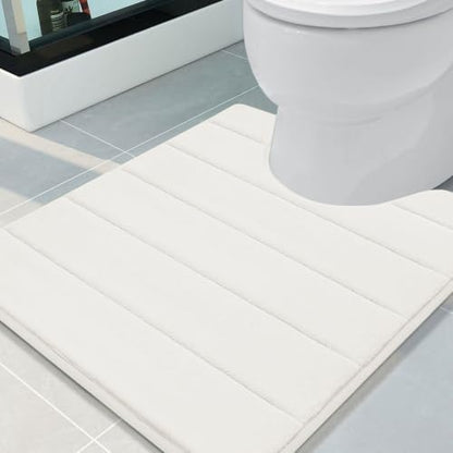 Buganda Memory Foam U-Shaped Toilet Rugs 24 x 20, Absorbent Bathroom mat
