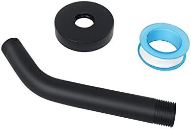 NearMoon Shower Arm with Flange, Made of 304 Stainless Steel Shower Extension Extender Pipe, Wall-Mounted for Fixed Bathroom Showerhead, Never Rust (6 Inch, Matte Black)