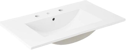 Modway EEI-4837-WHI Cayman 30" Bathroom Sink, White