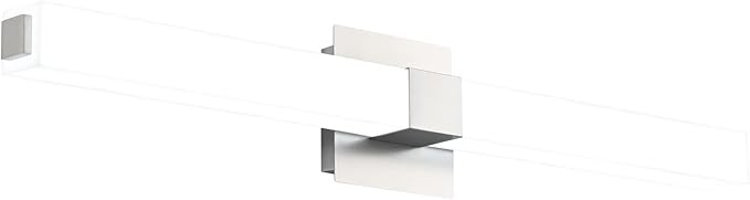 Bathroom Vanity Light Brushed Nickel - Modern LED Vanity Lighting Fixtures - 32 Inch Bathroom Lights Over Mirror 6000K Bright White Light