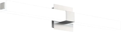 32in Bathroom Light Fixtures Over Mirror, Brushed Nickel Modern LED Vanity Lighting, Dimmable Bath Wall Lights Bright White Light
