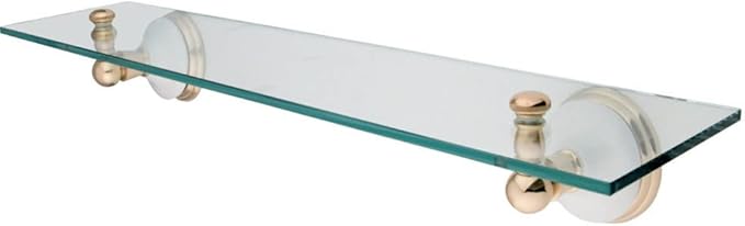 Kingston Brass BA1119PB Victorian Glass Shelf, Polished Brass