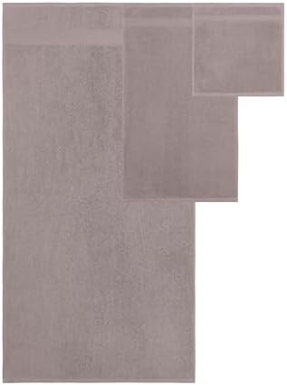 Modern Threads Otis 6-Piece 100% Cotton Towel Set – Zero Twist Jacquard Chevron – Includes 2 Bath Towels, 2 Hand Towels, 2 Washcloths – Absorbent, Quick Dry, Soft & Durable – Taupe