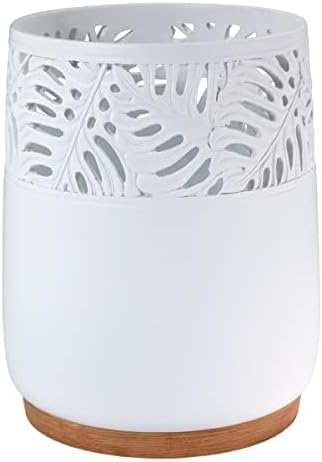 Avanti Linens - Waste Basket, Decorative Trash Can, Palm Tree Leaves Inspired Home Decor (Viva Palm Collection)