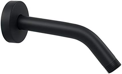 NearMoon Shower Arm with Flange, Made of 304 Stainless Steel Shower Extension Extender Pipe, Wall-Mounted for Fixed Bathroom Showerhead, Never Rust (6 Inch, Matte Black)