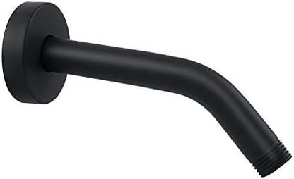 NearMoon Shower Arm with Flange, Made of 304 Stainless Steel Shower Extension Extender Pipe, Wall-Mounted for Fixed Bathroom Showerhead, Never Rust (6 Inch, Matte Black)