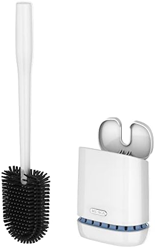 MR.SIGA Toilet Bowl Brush and Holder, Wall Mounted Toilet Brush, White