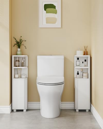 Hzuaneri Corner Cabinet, Small Bathroom Corner Cabinet with Doors