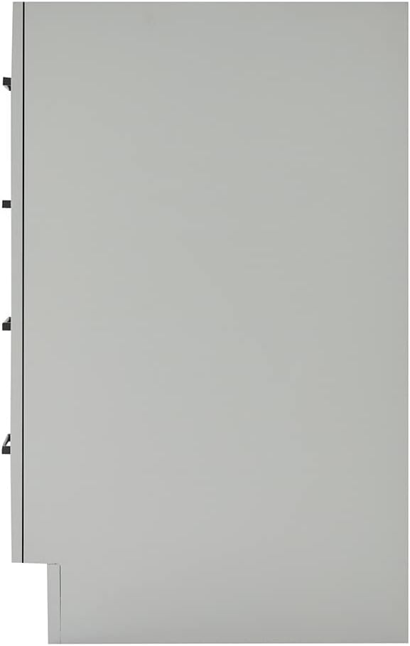 ARIEL Hepburn 60-inch Bathroom Vanity Base Cabinet,Solid Wood, 2 Soft Closing Doors, 9 Dovetail Drawers, Grey