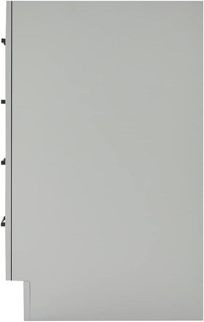 ARIEL Hepburn 60-inch Bathroom Vanity Base Cabinet,Solid Wood, 2 Soft Closing Doors, 9 Dovetail Drawers, Grey