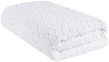 BAGNO MILANO Turkish Cotton Bath Towels, Hand Towels - Soft Plush Jacquard Collection Luxury Towels Set (White, Bath Sheet 35x70)