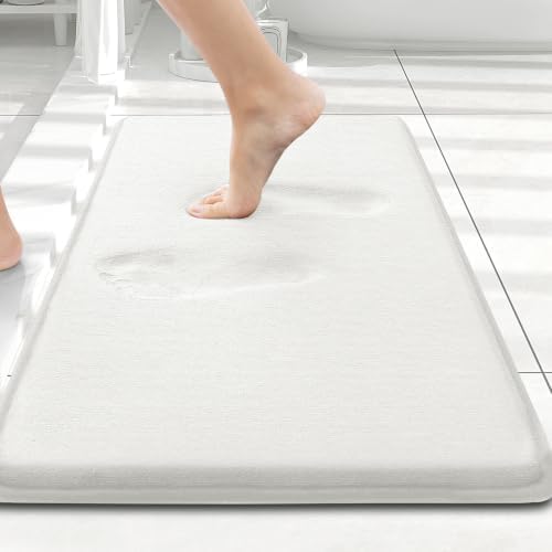 Smiry Memory Foam Bath Mat 24x16, Extra Soft and Absorbent Bathroom Rugs