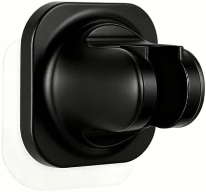 Handheld Shower Head Holder - 5 Positions Adjustable - Concealed Adhesive Mount with Screw Option- Bathroom Wall Mount Shower Hose Holder (Matte Black)