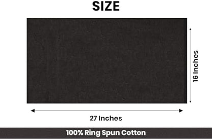 Cinara Bed & Bath Premium 100% Cotton Hand Towels – Soft, Quick Dry & Highly Absorbent – 16x27 Inches, Pack of 24 – Ideal for Bathroom, Salon, Gym, Spa & Everyday Use – Charcoal Grey