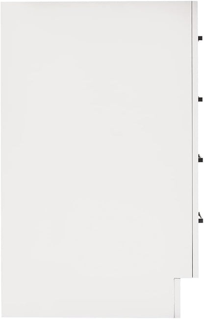 ARIEL Hepburn 42-inch Bathroom Vanity Base Cabinet,Solid Wood, 2 Soft Closing Doors, 5 Dovetail Drawers, White