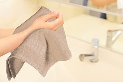 Belizzi Home Ultra Soft 6-Piece Hand Towel Set 16x28-100% Ringspun Cotton - Durable & Highly Absorbent Hand Towels - Ideal for use in Bathroom, Kitchen, Gym, Spa & General Cleaning - Tan