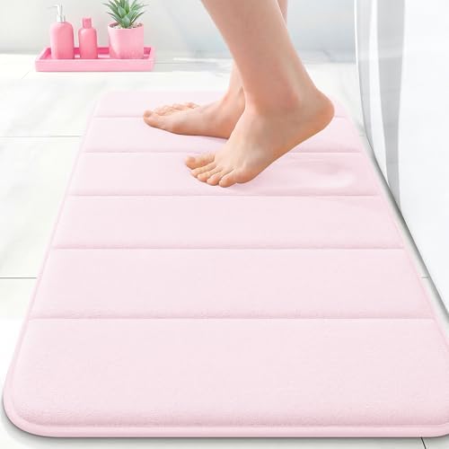 OLANLY Memory Foam Bath Mat 24x16, Super Soft and Absorbent Bathroom Rugs