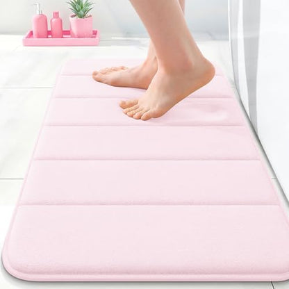 OLANLY Memory Foam Bath Mat 24x16, Super Soft and Absorbent Bathroom Rugs
