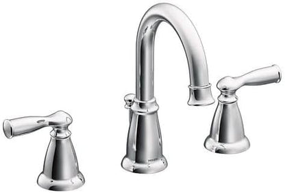 Moen WS84924 Two-Handle High Arc Bathroom Faucet, Chrome