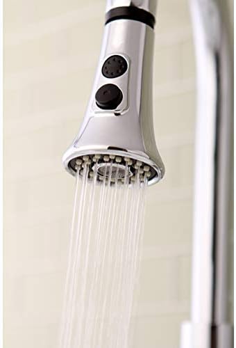 Kingston Brass Gourmetier KDH8721 Pull-Down Kitchen Faucet Sprayer, Chrome