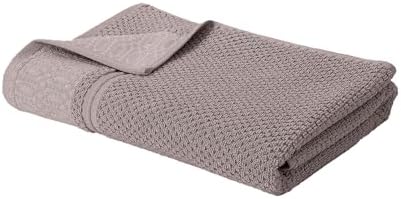 Modern Threads Astra 6-Piece 100% Cotton Towel Set – Jacquard Geometric Pattern – Includes 2 Bath Towels, 2 Hand Towels, 2 Washcloths – Absorbent, Quick Dry, Soft & Durable – Taupe