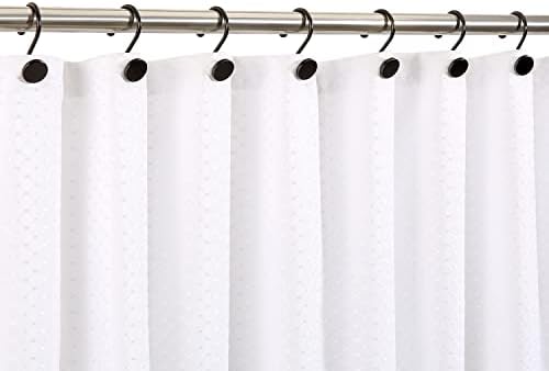 CHICTIE Black Shower Curtain Hooks, 12 Pieces, Metal, Shower Curtain Rings, Modern Decorative Design