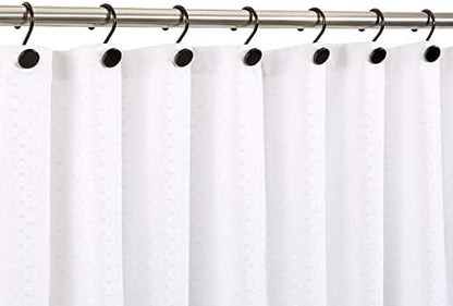 CHICTIE Black Shower Curtain Hooks, 12 Pieces, Metal, Shower Curtain Rings, Modern Decorative Design