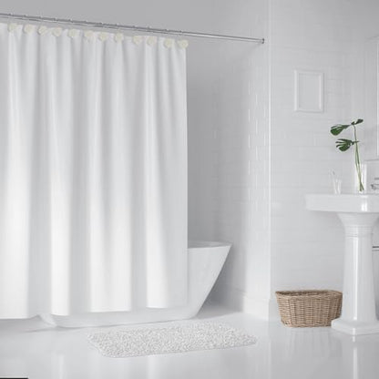 Rose Shower Curtain Hooks, Glow in The Dark, Pretty Floral Themed Elegant Bathroom Decor, White