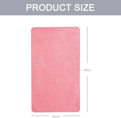 MaopaoBeauty Microfiber Bath Towel Set Pack of 2, 35 x 70 Inches - Light Thin Quick Drying Highly Absorbent Bath Towel for Bath, Fitness, Yoga, Travel, Sport and Shower (2PCS Hot Pink)