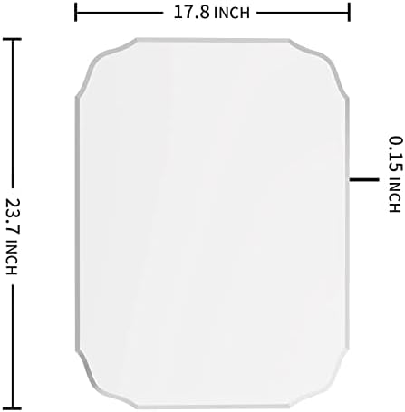 18 x 24 Inch Silver Wall Mirror-Beveled Edge Frameless Mirrors for Bathroom, Vanity, Bedroom, Rectangle Mirrors