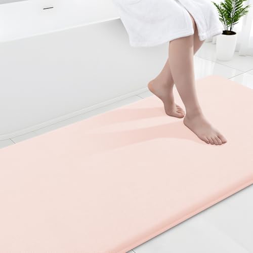 Smiry Memory Foam Bath Mat 59x24, Extra Soft and Absorbent Bathroom Rugs