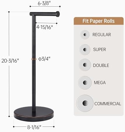 KES Oil Rubbed Bronze Toilet Paper Holder Stand