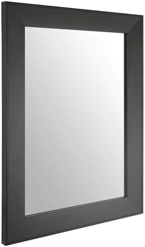 Ruomeng Rectangular Wall Mirror 12" x 16" Framed Mirror for Bathroom Black