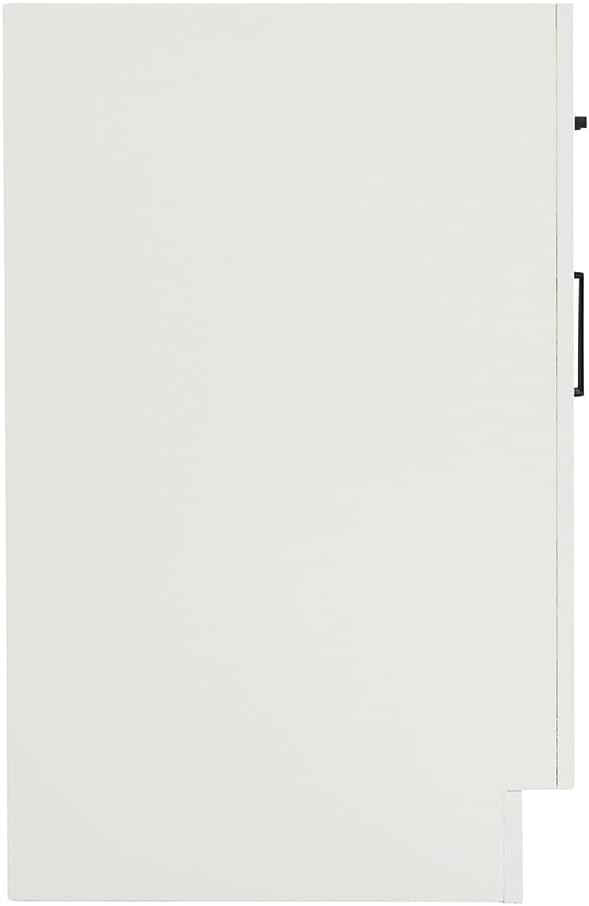 ARIEL Hepburn 30-inch Bathroom Vanity Base Cabinet,Solid Wood, 2 Soft Closing Doors, 1 Dovetail Drawers, White