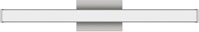 Edge Advantage 30in LED Bathroom Vanity and Wall Light 28W 2,350 Lumens 5-CCT Selectable 2700-3000-3500-4000-5000K in Brushed Nickel with Adjustable Backplate