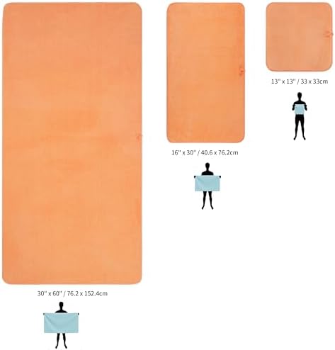 MICROFI New Microfiber Bath Towel Set, 3 Piece, Oversize, Quick Dry, Lint Free, Includes Body, Hand and Face Towels