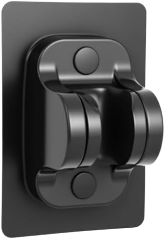 MAYYAYA Shower Head Holder, Black Adhesive Wall Mounted, Adjustable Angle