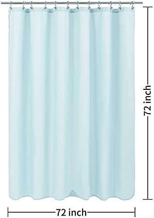 ALYVIA SPRING Waterproof Fabric Shower Curtain Liner, Washable Cloth Shower Curtain for Bathroom - Standard Size 72x72, Blue (Pack of 2)