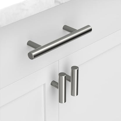 homdiy 20Pack Cabinet Knobs Brushed Nickel Drawer Knobs - 2in Overall Cabinet Door Knobs Single Hole Knobs Modern Cabinet Hardware for Kitchen Cabinets, Dresser Drawers