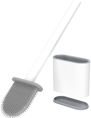 RV Toilet Bowl Brush by, Silicone Bristles, Wall-Mounted, Anti-Roll & Anti-Drip Design | Safe for RV Toilets, Travel Trailers, Campers | Durable & Easy to Clean | Made by RVers for RVers