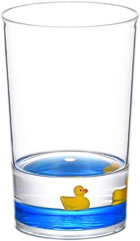 Locco Decor 4 Piece Acrylic Liquid 3D Floating Motion Bathroom Vanity Accessory Set Duck