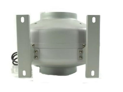Tjernlund M-6 Metal Inline Duct Booster Fan for Ventilation, 6 in, 460 CFM | 6 in metal inline duct fan delivers 460 CFM for quiet bathroom, spa, grow room, radon and other high-moisture applications.