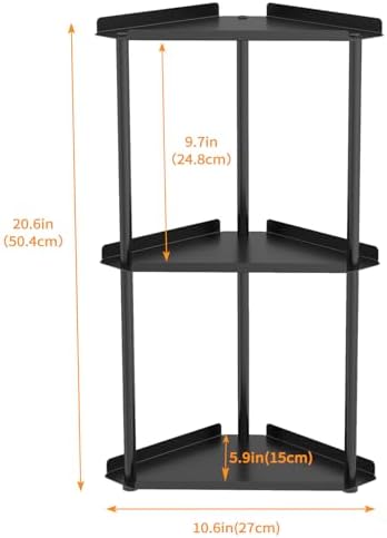 Jesginboo 3 Tier Bathroom Counter Organizer, Vanity Organizer Corner Shelf