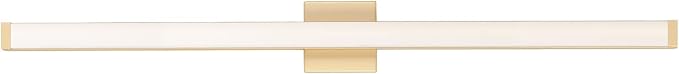 Maxim Lighting Spec Vanity 48" 1-Light Bath Vanity Light | Gold Aluminum Finish | White Pmma Acrylic Shade | Contemporary Indoor Light Fixture | Ideal for Bathrooms & Powder Rooms | 52008GLD